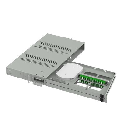 サブオプティック配送フレーム 24ポート LC APC スウィング型 19インチ 光ファイバーパッチパネル