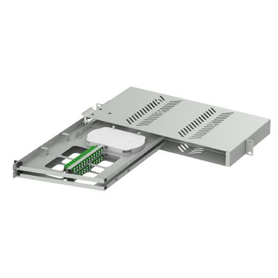サブオプティック配送フレーム 24ポート LC APC スウィング型 19インチ 光ファイバーパッチパネル