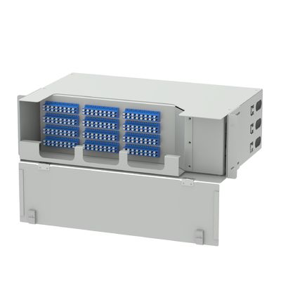 96コアのサブオプティック配送フレーム 光ファイバー機器 グレー/ブラック LC UPCタイプ