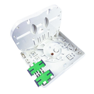 室内 2 コア プラスチック ファイバー オプティック フェイスプレート ソケット パネル SC FTTH ネットワーク用のコネクタタイプ