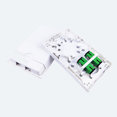 FTTH 用のプラスチックファイバーオプティック・フェイスプレートソケットパネルとホワイト2コアへの設置