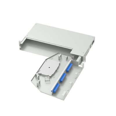 24コア 光ファイバー設備 19インチ スイングパッチパネル LC UPC型 FTTX ODN