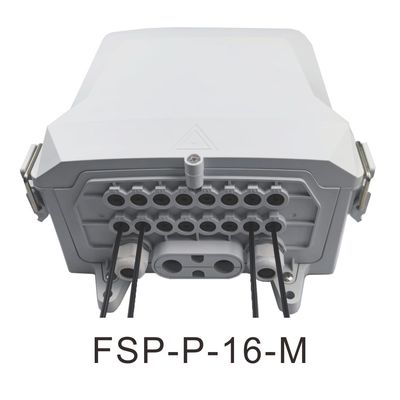 16 コア ドロップケーブルとメインケーブルのための外用光ファイバーターミナル配送ボックス