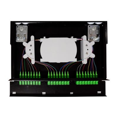 FTTX 1U ドラワータイプ 室内サブ ODF 19 インチ 光ファイバー光学配送フレーム