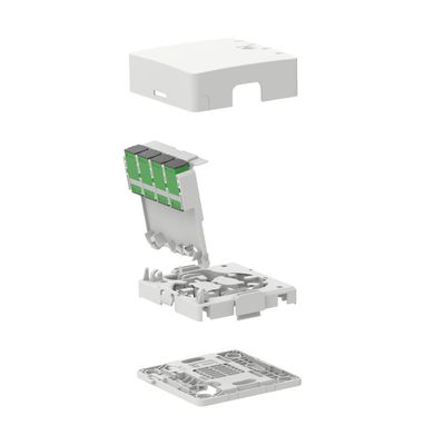 室内用 FTTX 4コア プラスチックの光ファイバー フェイスプレートソケットパネル SCコネクタタイプ