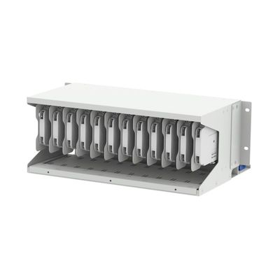 グレー RAL 7035 4U 144コア 19インチ光ファイバーパッチパネル 3つのサブODF