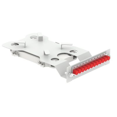 グレー RAL 7035 4U 144コア 19インチ光ファイバーパッチパネル 3つのサブODF