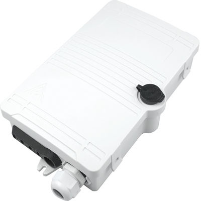 FTTH IP65 屋外 4 コア 光ファイバー 終了 ボックス SC コンネクタ 壁マウント グレー