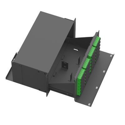 高密度ブラックサブオプティック配送フレーム ファイバーパッチパネル 144コア