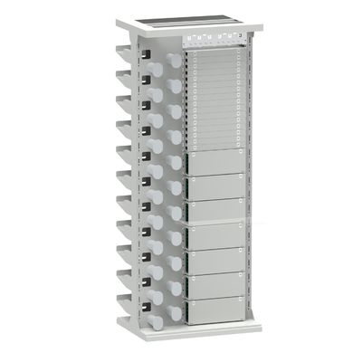 耐久性シルバーフィニッシュ 47U ODF ラックキャビネット インドアネットワーク FTTH FTTX トレイ 積載