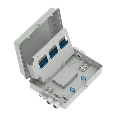 グレー4ポート光ファイバー配送箱 IP65 ネットワークモデルで屋外用防水