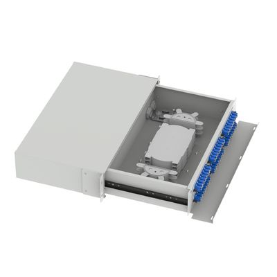 5 LCタイプ 2U 96 FTTXコネクタタイプ LC用のポート光ファイバー配送パッチパネル