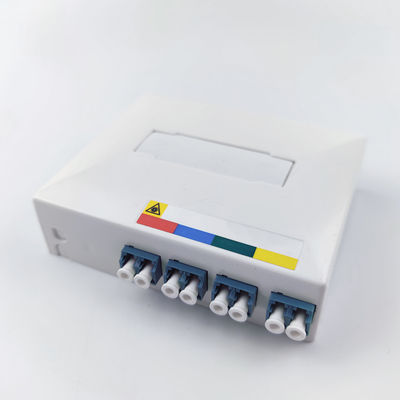 灰色/白色 4コア LC UPC プラスチック ファイバー オプティック フェイスプレート ソケット パネル