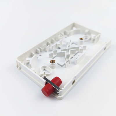 2コア UPC プラスチック光ファイバー フェイスプレートソケットパネル FTTH ネットワーク 白/灰色