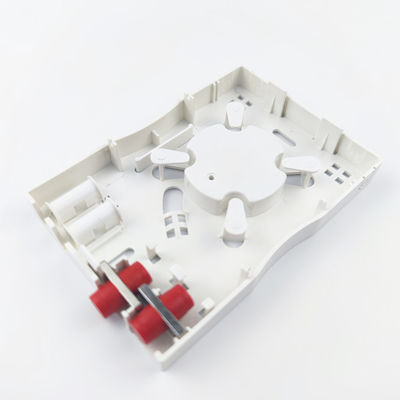 グレーFC/UPC プラスチック光ファイバー フェイスプレートソケット パネル 2 室内 FTTH ネットワークのためのコア