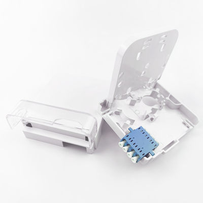 2コア LC/UPC プラスチック光ファイバー フェイスプレート ソケット パネル FTTH ネットワークのインドୋର用