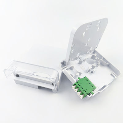 2コア LC APC プラスチック顔プレートソケットパネル 長期間の光ファイバー接続