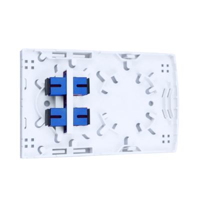 5 2 コア SC UPC FTTHアプリケーションのためのプラスチック光ファイバーフェイスプレートソケットパネル