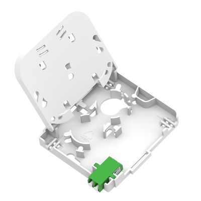 ホワイト/グレー 1コア LC APCタイプ 室内FTTH接続用光ファイバーフェイスプレート