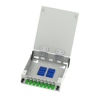 ネットワークFTTH/FTTX端末用のアルミ8コアFC APC型光ファイバー配送箱
